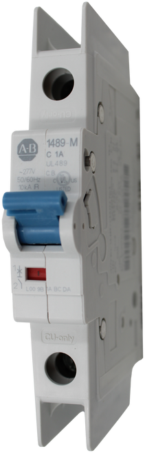 --- 
 CU-only 
 729555 
 A-B 
 1489-M 
 C 1A 
 UL 489 
 ~277V 
 50/60Hz 
 C.B 
 10kA R 
 LISTED 
 100770427 
 2 
 L00 9B HA BC DA 
 LA SENS MINIATURE CIRCUIT BREAKER, ACIDA 
 CU-only