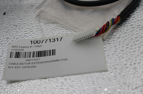 100771317 
 SRS Legacy # / CRef: 
 1135339 
 100771317 
 CABLE, MOTOR EXTENSION,600MM-ITOH 
 M-F-EXT-10PIN-600