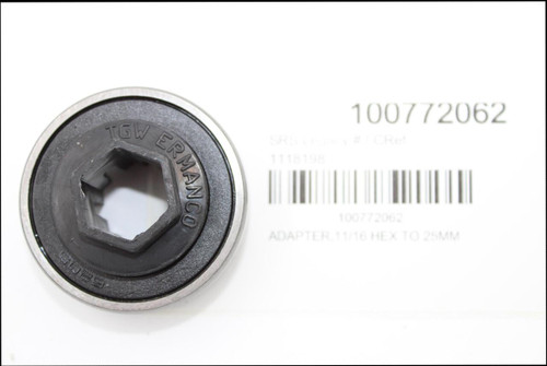 TGW 
 100772062 
 SRS Legnicy # / CRef: 
 RMANCO 
 1118198 
 100772062 
 ADAPTER 11/16 HEX TO 25MM
