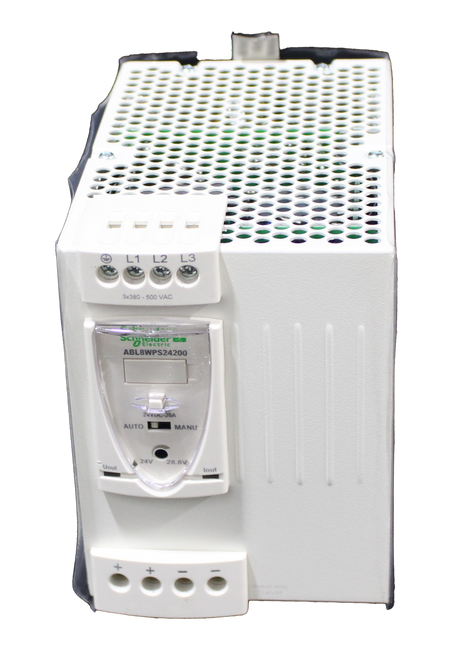 L7 
 LZ 
 L3 
 3×380 - 500 VAC 
 Schneider De 
 ABL8WPS24200 
 AUTO 
 MANU 
 24V 
 28.8V 
 + 
 + 
 - 
 -