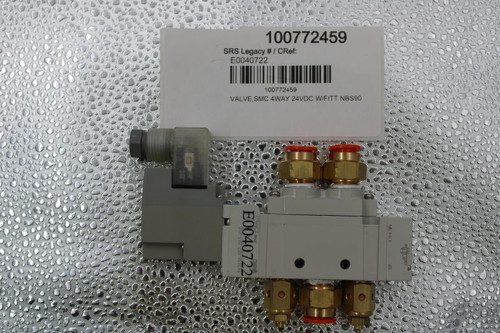SRS Legacy # / CRef: 
 E0040722 
 VALVE,SMC 4WAY 24VDC W/FITT NBS90 
 SY7120- 
 07-02T-X10 
 JAPAN HAY 
 E0040722 
 100772459 
 100772459 
 SUP. 
 0. 15~0. 7MPa