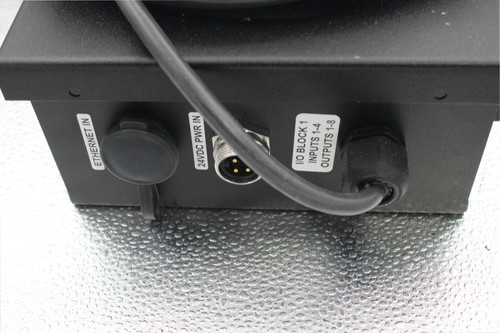 ETHERNET IN 
 24VDC PWR IN 
 I/O BLOCK 1 
 INPUTS 1-4 
 OUTPUTS 1-8