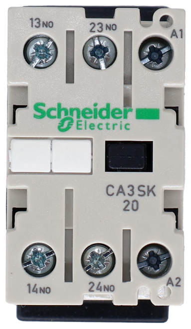 13 NO 
 23 NO 
 A1 
 Schneider 
 - 
 Electric 
 CA3SK 
 r 
 20 
 14 NO 
 24NO 
 A2