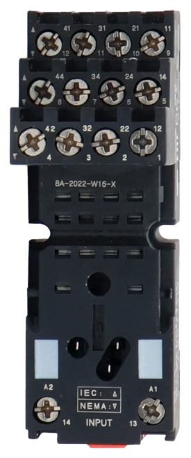 41 
 31 
 21 
 11 
 12 
 34 
 24 
 14 
 A 
 5 
 42 
 32 
 22 
 12 
 4 
 2 
 1 
 8A-2022-W16-X 
 - 
 A2 
 IEC : 
 A1 
 NEMA : V 
 14 
 INPUT 
 13