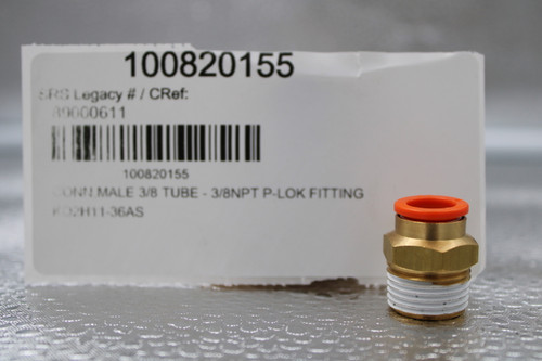 100820155 
 SRS Legacy # / CRef: 
 89000611 
 100820155 
 ONT! MALE 3/8 TUBE - 3/8NPT P-LOK FITTING 
 KO2H11-36AS