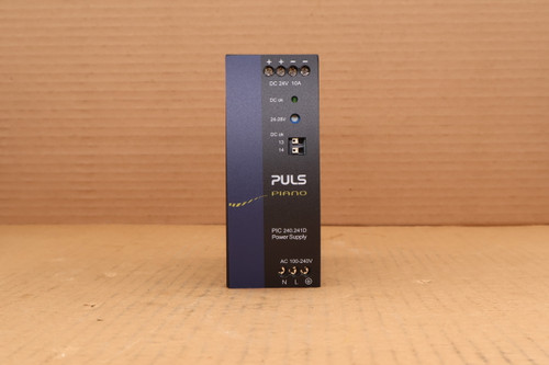 + + 
 DC 24V 10A 
 DC ok 
 24-28V 
 DC ok 
 13 
 14 
 O 
 PULS 
 PIANO 
 PIC 240.241D 
 Power Supply 
 AC 100-240V 
 NLO