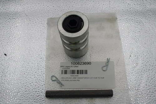 100823690 
 SRS Legacy # / CRef: 
 1205988 
 100823690 
 ROLLER,ASY,28BF SWEEP SPUR 3.37 HUB TO HUB 
 ITR,PRBG,W/HAIR PIN