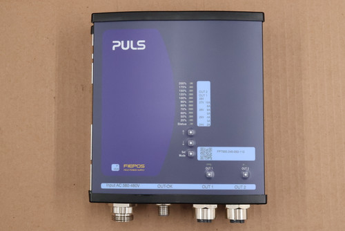 PULS 
 200% 
 175% 
 150% 
 125% 
 OUT 2 
 OUT 1 
 100% 
 28V 
 90% 
 27V 10A 
 80% 
 8A 
 70% 
 26V 
 6A 
 60% 
 5A 
 50% 
 25V 
 4A 
 20% 
 3A 
 Status 
 24V 
 2A 
 Se 
 FPT500.245-053-113 
 Mode 
 IP 
 FIEPOS 
 OUT 1 
 OUT 
 65/6 
 FIELD POWER SUPPLY 
 Input AC 380-480V 
 OUT-OK 
 OUT 1 
 OUT 2