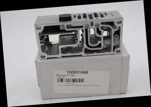 100831666 
 SRS Legacy # / CRef: 
 546219 
 100831666 
 FESTO, MANIFOLD SUBBASE, VABV-S2-1HS-G38-T2