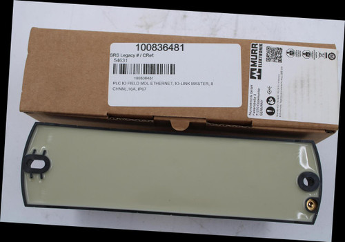 SRS Legacy # / CRef: 
 54631 
 CHNNL, 16A, IP67 
 PLC IO FIELD MDL ETHERNET, IO-LINK MASTER, 8 
 100836481 
 100836481 
 Murrelektronik GmbH 
 MUMURR 
 Falkenstraße 3 
 71570 Oppenweiler 
 ELEKTRONIK 
 GERMANY 
 Remote I/O | Remote I/O | E/S à distance 
 E/S remota | Удаленный ввод/вывод |202 1/0 
 mechanical 
 expertise 
 Installation 
 lectrotechnica 
 expertise 
 251