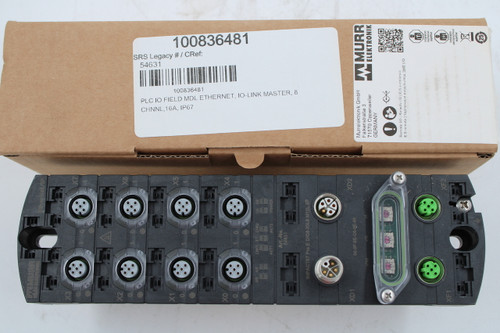 M. MURT 
 ELEKTRO 
 X2 
 X6 
 SRS Legacy # / CRef: 
 54631 
 CHNNL, 16A, IP67 
 PLC IO FIELD MDL ETHERNET, IO-LINK MASTER, 8 
 X1 
 X5 
 100836481 
 100836481 
 0 
 XO 
 \X4 
 0 
 MS 
 NS 
 LNK1 ST. LNK2 
 VA US 
 ACT1 
 ACT2 
 POWER 
 Art .- No. 
 54631 
 IMPACT67 Pro E DIO8 IOL8 M12L 56 
 XD1 
 XD2 
 00-0F-9E-C6-0E-40 
 Murrelektronik GmbH 
 Falkenstraße 3 
 M MURR 
 71570 Oppenweiler 
 ELEKTRONIK 
 GERMANY 
 x 
 Remote I/O | Remote I/O | E/S à distance 
 E/S remota | Удаленный ввод/вывод ( л.#1 1/0 
 Installation 
 mechanical 
 expertise 
 XF1 
 Installation 
 electrotechnica 
 expertise