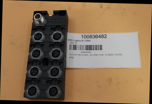 VZX 
 100836482 
 SRS Legacy # / CRef: 
 59719 
 100836482 
 PLC IO FIELD MDL, IO-LINK HUB, 16 DI/DO, 24VDC, 
 IP68 
 9X 
 ZX