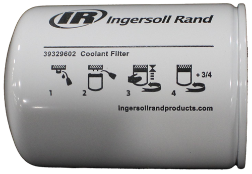 (F) Ingersoll Rand 
 - 
 39329602 Coolant Filter 
 + 3/4 
 12 
 3 
 Ingersollrandproducts.com
