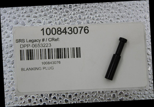100843076 
 SRS Legacy # / CRef: 
 DPP-0653223 
 100843076 
 BLANKING PLUG