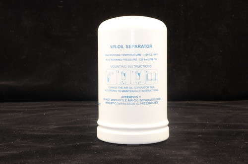 AIR-OIL SEPARATOR 
 MAX WORKING TEMPERATURE : (120℃) 248ºF 
 MAX WORKING PRESSURE : (20 bar) 290 PSI 
 MOUNTING INSTRUCTIONS 
 2 
 3 
 4 
 +1/2 + 
 CHANGE THE AIR OIL SEPARATOR BOX 
 ACCORDING TO MAINTENANCE INSTRUCTIONS 
 ATTENTION !! 
 DO NOT DISMANTLE AIR-OIL SEPARATOR BOX 
 WHILST COMPRESSOR IS PRESSURIZED