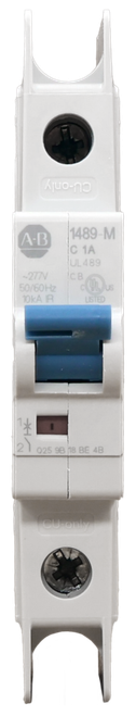 CU-only 
 A-B 
 1489-M 
 C 1A 
 UL 489 
 ~277V 
 50/60Hz 
 9LJUS 
 10KA IR 
 USTED 
 2 | 025 98 18 BE 48 
 CU-only