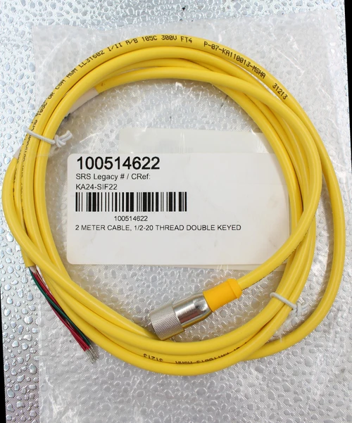 105C 300V FT4 
 P-07-KA110013-MSHA 
 CSA AWM LL31602 I/II A 
 31213 
 100514622 
 SRS Legacy # / CRef: 
 KA24-SIF22 
 100514622 
 2 METER CABLE, 1/2-20 THREAD DOUBLE KEYED 
 5.1215