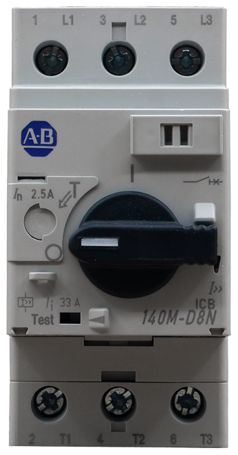 1 
 L1 
 12 5 13 
 A-B 
 In 2.5A 
 [22] || 33 A 
 ICB 
 Test 
 140M-D8Ň 
 2 
 T1 
 T2 
 6 
 T3