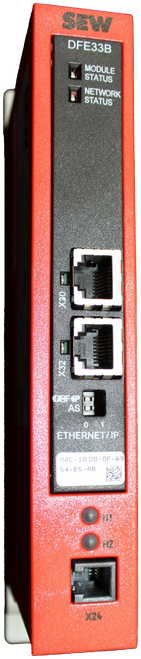 DFE33B 
 MODULE 
 STATUS 
 NETWORK 
 STATUS 
 ETHERNET/ IP 
 MAC-ID 00-OF-69 
 54-E5-AB 
 X24