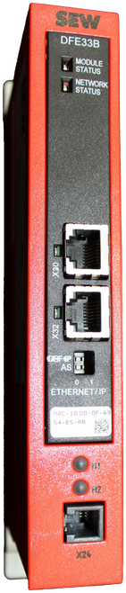 DFE33B 
 MODULE 
 STATUS 
 NETWORK 
 STATUS 
 ETHERNET/ IP 
 MAC-ID 00-OF-69 
 54-E5-AB 
 X24