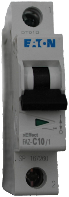 1 
 DTQ1R 
 100630087 
 EAT .N 
 SRS Legacy # / CRef: 
 FAZ-C10/1-SP 
 100630087 
 CIRCUIT BREAKER, SINGLE POLE 10A 
 -40 
 xEffect 
 FAZ-C10/1 
 .- SP 167260 
 2