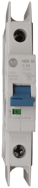 CU only 
 A-B 
 1489-M 
 C 5A 
 UL489 
 ~277V 
 B 
 50/60Hz 
 Jus 
 10kA R 
 LISTED 
 O 
 2 | P29 18 |19 D9 4B 
 CU-only