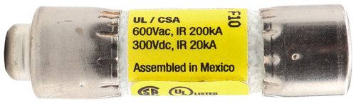 UL / CSA 
 F10 
 600Vac, IR 200KA 
 300Vdc, IR 20KA 
 Assembled in Mexico 
 SP 
 UL 
 LISTED