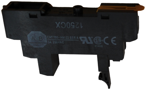 100672850 
 SRS Legacy # / CRef: 
 700-HN122 
 1408 
 5A 250VAC 
 QUALITY 
 100672850 
 WOCE 
 A . B CAT 700-HN122 SERA 
 RELAY ACCESSORY - MINI SOCKET DPDT, FOR ; 
 1250CX 
 PIN, 10A, 2POLE, SCREW TERMINAL