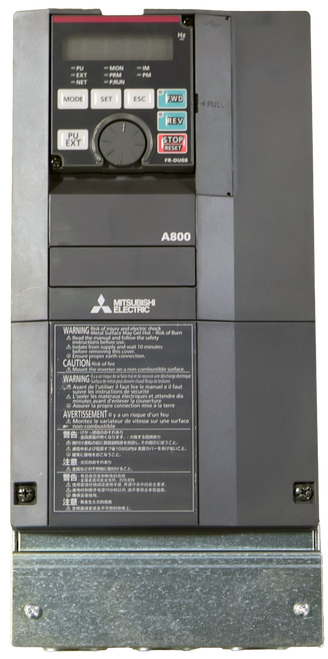 Hz 
 -PU 
 -EXT 
 - MON 
 - PRM 
 -PM 
 - NET 
 PRUN 
 MODE 
 SET 
 ESC 
 FWD 
 « PULL 
 REV 
 PU 
 EXT 
 FR-DU08 
 A800 
 MITSUBISHI 
 WARNING DerRitavecesthe Risk of Burn 
 &. Read the manual and follow the safety 
 Instructions before use, 
 s Relate from supply and wait 1 
 Patore removing this cover. 
 CAUTION Risk of fire 
 4. Mount the inverter on a non-combustible surface. 
 WARNING * * ausge de se faire mal et de pervoir une descharge électrique 
 Avant de l'utiliser il faut lire le manuel e il f 
 suivre les instructions de securite 
 A. L'isoler les matériaux électriques et a 
 D'isoler les materaux électriques et attendre dix 
 @) Assurer la propre connection mise à la terre 
 AVERTISSEMENT Il y a 
 EMENT Il y a un risque d'un feu 
 Montez le variateur de vitesse sur une surface 
 non-combustible 
 「日、金属表益が熱くなります 。· 火関する危険あり 
 AS 為付け 産もの前に取扱説明書を熟読し、その指示に従うこと。 
 、通范中および带通オプ後10分以内は 表面カバーをあけないこと。 
 主意·火災のおそれあり 
 、金属などの不燃物に取付けること 
 1、使用前店仔2元号用平房 ,并造守其中的安全要求 
 安實用的請仔细阅读使用手房 ,并遵守其中 
 在通电时相新开电源10分钟以内,请不要移去本前盖板。 
 主意,有发生火灾的热麵 
 点变频器请安装在不可燃的物体上,