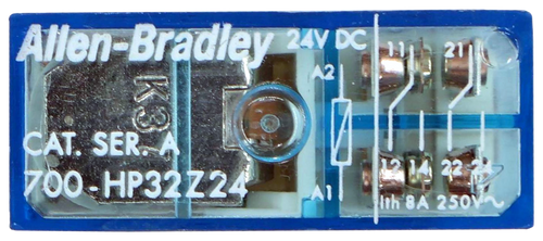 Allen-Bradley 24V DC 
 21 
 CAT. SER. A 
 700 -HP32Z24 
 LA1 
 Ith 8A 250V