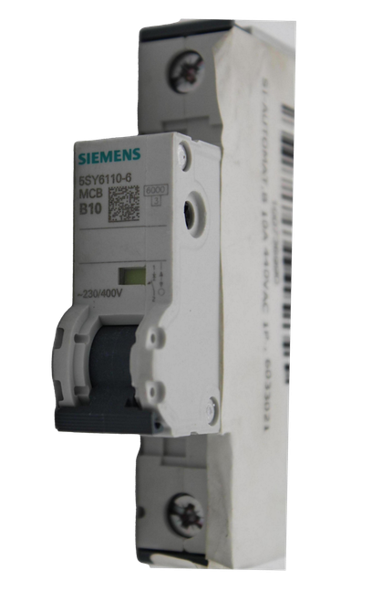SI AUTOMAT. B IGA HOVAC IP , 6033021 
 SIEMENS 
 5SY6110-6 
 MCB 
 6000 
 B10 
 3 
 -- 
 ~230/400V