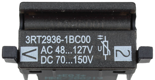 3RT2936-1BC00 
 AC 48 ... 127V U 
 DC 70 ... 150V 
 100737121 
 SRS Legacy # / CRef: 
 63565 
 100737121 
 VARISTOR