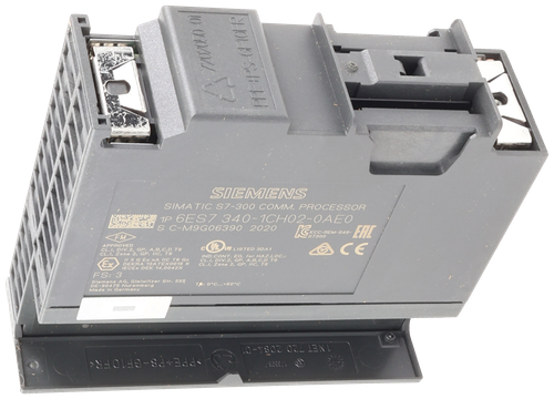 7202050 01 
 PPEIPS-GFIOFRI 
 SIEMENS 
 SIMATIC S7-300 COMM. PROCESSOR 
 HP 6ES7 340-1CH02-0AEO 
 S C-M9G06390 2020 
 APPROVED 
 chi zona 2. 
 1. DIV.2. GP. A.B.C.D. T6 
 Zone 2. GP. NIC. T6 
 Ex 
 11 3 G EX NA NIC T6 GE 
 .I. Zone 2. GP. 12 90 7 
 DEK 14.00459 * 
 agne AS. Gleiwitzer Str. 555 
 Made in GermanyPero 
 TA: 0°C ... +60°℃ 
 1 NET 720 2084-01 
 >PPE+PS-GF10FR< 
 £ 
 £ 
 CHLJUS LISTED 3DA1 
 CE