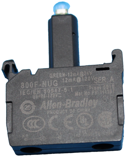 GREEN-12mAQ24V- 
 800F-NUG 12mA@120VSERA 
 JEGVEN 00947 5- 1 . 
 Allen-Bradley S 
 CEOS