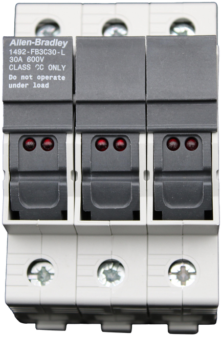 Allen-Bradley 
 1492-FB3C30-L 
 30A 600V 
 CLASS CC ONLY 
 Do not operate 
 under load