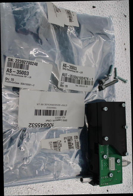 9601-SV 
 90187-R3-5 
 Comer 
 AutoStore 
 AF-LR 
 C/R02/223781 
 SA/826741-1 
 Date: 2023.01.13 
 Date: 2022.11.10 
 AS-35003 
 (32] 
 Strip sensorhouse 
 AS-35003 
 AUT - PL:SS 
 Strip Sensorhouse RF - LR 
 STRIP SENSORHOUSE RF-LR 
 8-00187/80333592700248 
 AUT - US:SSA/102474 -1 
 SRS Legacy # / CRef: 
 AS-35003 
 AUT 
 58 
 Qty: 55 
 Qty: 55 
 AS- 35003 
 100845532 
 LCM/2044 
 100845532 
 Serialno: A' 
 ProdOrder Cc 
 Prodorde 
 SN: 22392700248 
 AS - 35003 
 Strip Sensorhouse RF - LR 
 Qty: 55 
 ProdOrderCase: SOA/102021-2
