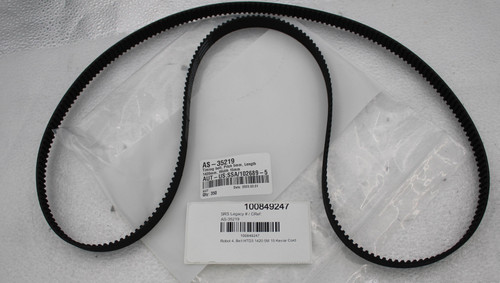 AS-35219 
 ng belt, Pitch 5mm, Length 
 Timing belt, ' 
 1420mm, S.SSA/102689-5 
 AUT -US:S 
 AUT 
 Date: 2023.03.01 
 Qty: 350 
 100849247 
 SRS Legacy # / CRef: 
 AS-35219 
 100849247 
 Robot 4, Belt HTD3 1420 5M 15 Kevlar Cord