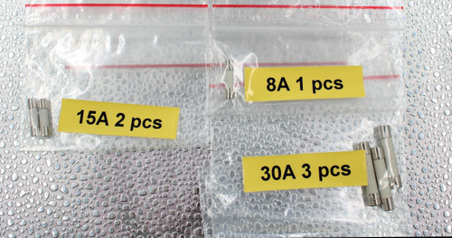 100849260 
 SRS Legacy # / CRef: 
 AS-35789 
 100849260 
 Robot B1 Fuse kit 
 O 
 8A 1 pcs 
 15A 2 pcs 
 30A 3 pcs