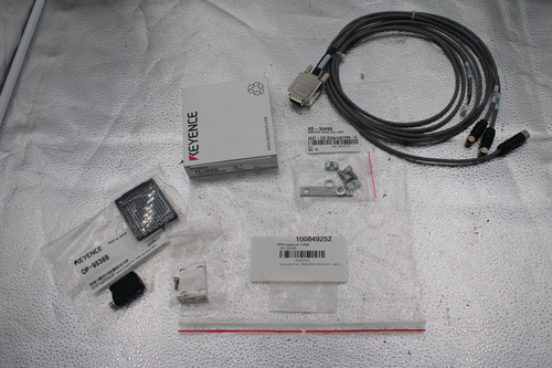 BACK 
 FRONT 
 -35498 
 Reflective sensor incl. cable 
 AUT - US:SSA/102799 - 5 
 Qty: 10 
 Date: 2023.03.15 
 www.keyence.com 
 KEYENCE 
 SUPPLY VOLTAGE YO-BOV DO: COME 
 KEYENCE 
 G61CN 
 PZ-GOT 
 MADE IN JAPAN 
 100849252 
 #OJ02260436 
 pris Legacy # / CRef: 
 AS-35498 
 5-35490 
 KEYENCE 
 100849252 
 OP-95388 
 Conveyor Port - Reflective sensor incl. cable 
 KEYENCEICORPORATION Higashiyodogawa-ku Osaka 533-8555 Japan