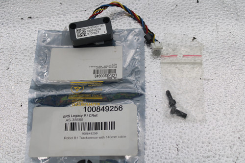 Robot B1 Tracksensor with 140mm cable 
 100849256 
 AS-35665 
 SRS Legacy # / CRef: 
 EUROS 
 100849256 
 GROUP 
 STATIC SHIELDING BAG 
 EG3660 
 CAUTION 
 ELECTROSTATIC SENSITIVE DEVICE 
 AS - 35665 
 _CM/2200649 
 Serialno: 22502705627 
 ^derCase: PWO/1470169-1 
 Qty: 1 
 SP 2705627 
 :33 /R02/2250 
 AS-90340/L140