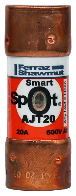 2 
 Ferraz 
 Shawmut 
 Smart 
 SPO 
 AJT20 
 20A 
 600V AC 
 Any Red = Open