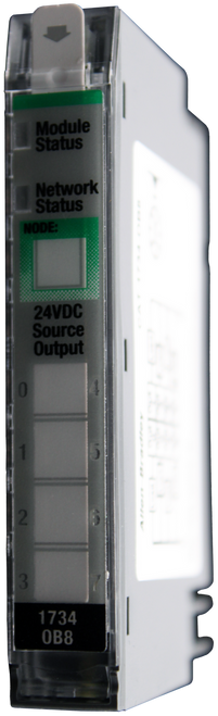 Module 
 Status 
 Network 
 Status 
 NODE: 
 O 
 24VDC 
 Source 
 Output 
 2 
 1734 
 OB8