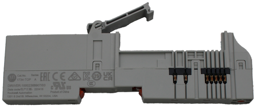 AB 
 Cat.No. 
 Series 
 ERICECKOU 
 1734-TOP A 
 DIR/VER:10002368907/03 
 Date code/生产日期:220415 
 Rockwell Automation 
 Product of China 
 1201 S 2nd St. Milwaukee, WI 53204, USA