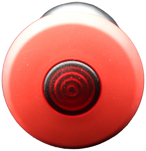 PUSH BUTTON - 22MM ILLUMINATED MUSHROOM HEAD PB, RED, METAL - 100501182