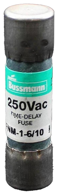 Bussmann 
 250Vac 
 TIME-DELAY 
 FUSE 
 NM-1-6/10