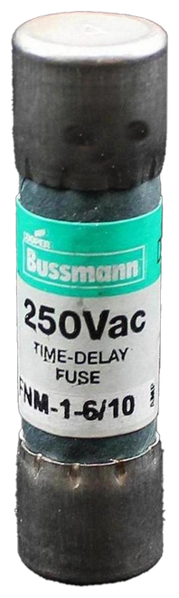 Bussmann 
 250Vac 
 TIME-DELAY 
 FUSE 
 NM-1-6/10