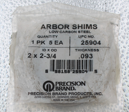 Low-Carbon Steel Round Shim, 0 - 100504422