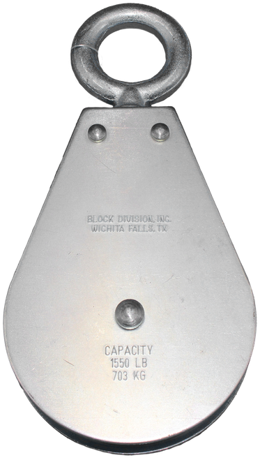 BLOCK DIVISION, ING. 
 WICHITA FALLS, TX 
 CAPACITY 
 1550 LB 
 703 KG