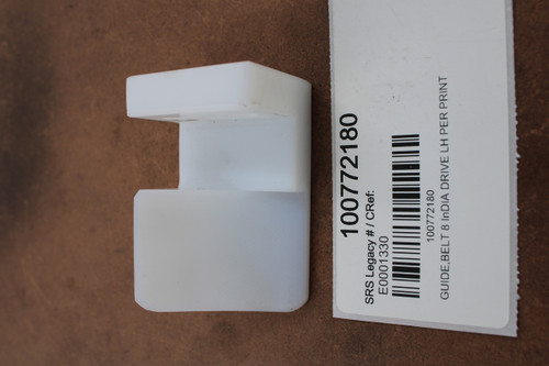 100772180 
 SRS Legacy # / CRef: 
 E0001330 
 100772180 
 GUIDE,BELT 8 InDIA DRIVE LH PER PRINT