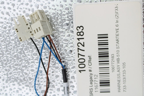 OO 
 733 4 B 
 100772183 
 SRS Legacy # / CRef: 
 1167712 
 100772183 
 HARNESS,ASY HB-510 STARTEYE 6 In (2)733-2 
 733-103/733-105